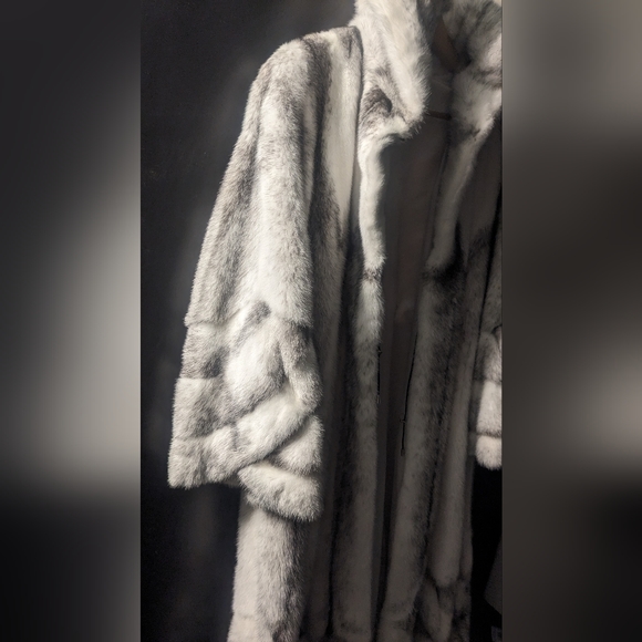 Blackcross Mink Coat with Hood - Picture 3 of 7